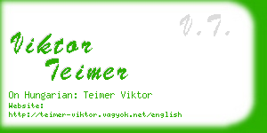viktor teimer business card